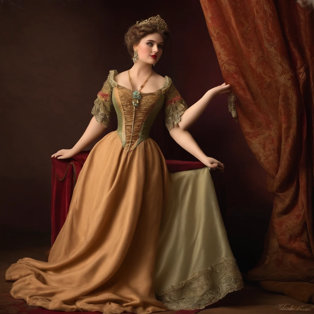 Antique beauty;Thin clothing;Plump body type