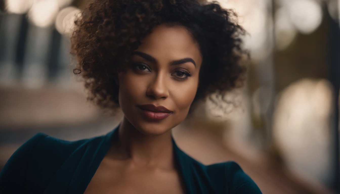 Mixed-race woman with curves
