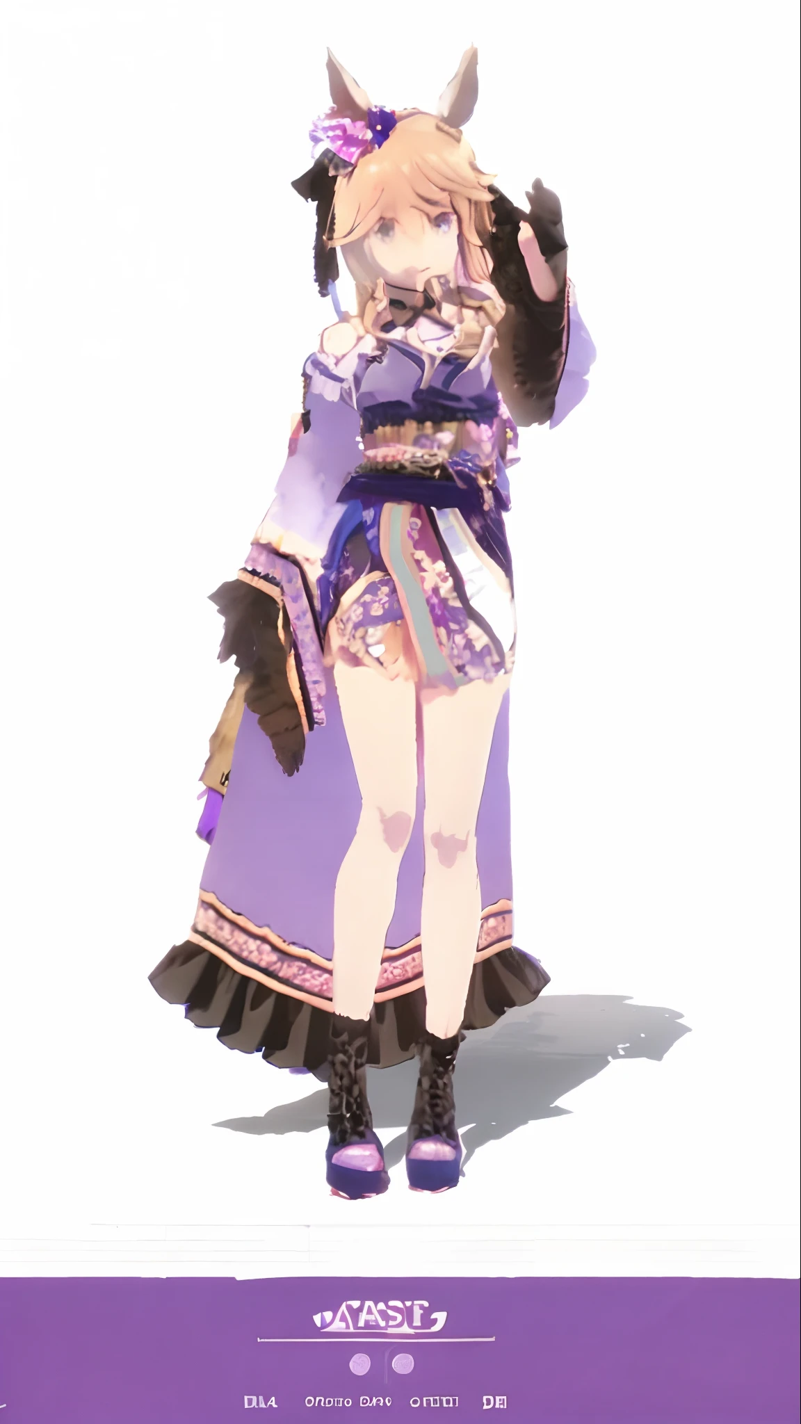 Woman in purple dress and black cat cat ears, Ayaka Genshin Impact, from the azur lane videogame, ayaka game genshin impact, ((wearing aristocrat robe)), render of april, characters from azur lane, azur lane style, keqing from genshin impact, visual novel sprite