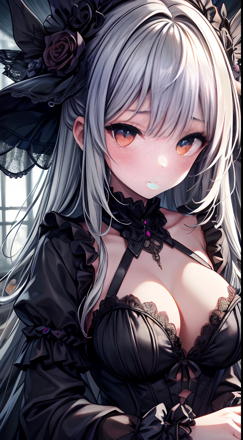 (Best quality,4K,A high resolution,Masterpiece:1.2),Ultra-detailed,Realistic,hight contrast,Halloween,Portrait,Dark,Gothic,haunting,Expressive,Colored,Moody lighting,Decoration,Masked dolls,Bright orange pumpkin,Ominous atmosphere,Eerie eerie vibe,Surrealist elements,Attention to detail,Impressive brushstrokes,Striking contrast,Creepy,Ethereal,Ghostly,Shadows,mysterious,terroral,horrid,witch,haunted house,Gloomy,Scary,unnerving,hauntingly beautiful,Unforgettable charm,Compelling,spellbinding,Unforgettable,Impressive images.