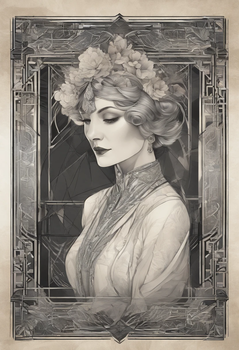 Detailed charcoal drawing in the style of Viktor Miller-Gausa, Ross Tran, Brian Froud, Tom Bagshaw of a Kind Elderly Woman, avec soft, Intricate shadows on her wrinkled face, Capturing the weathered beauty of a long and fulfilling life
