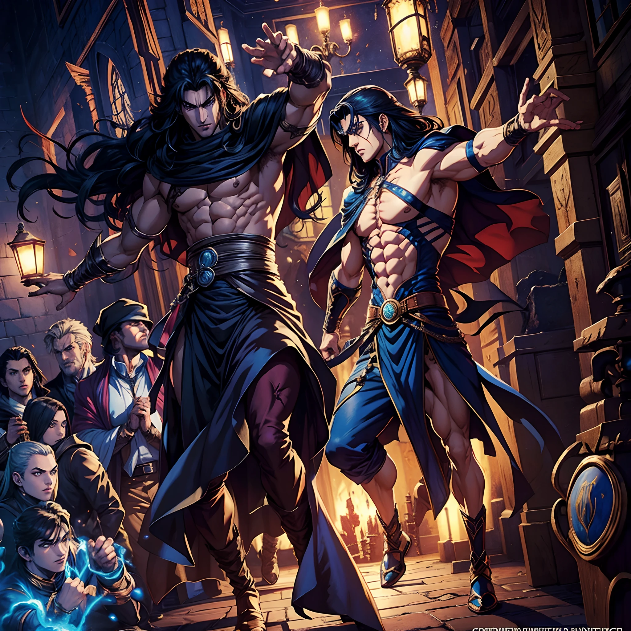 Moroccan Castlevania Lord of Shadows Comics History Hokuto No Ken Kenshiro muscular correct correct proportions Anatomy correct poses Hyper realistic style Super detailed faces Super detailed anatomy