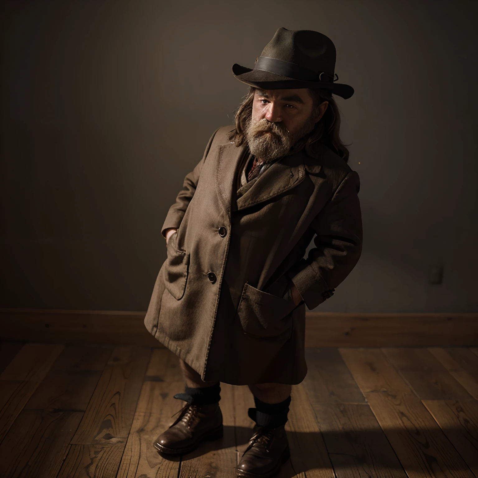 1940’s noir dwarf detective with fedora