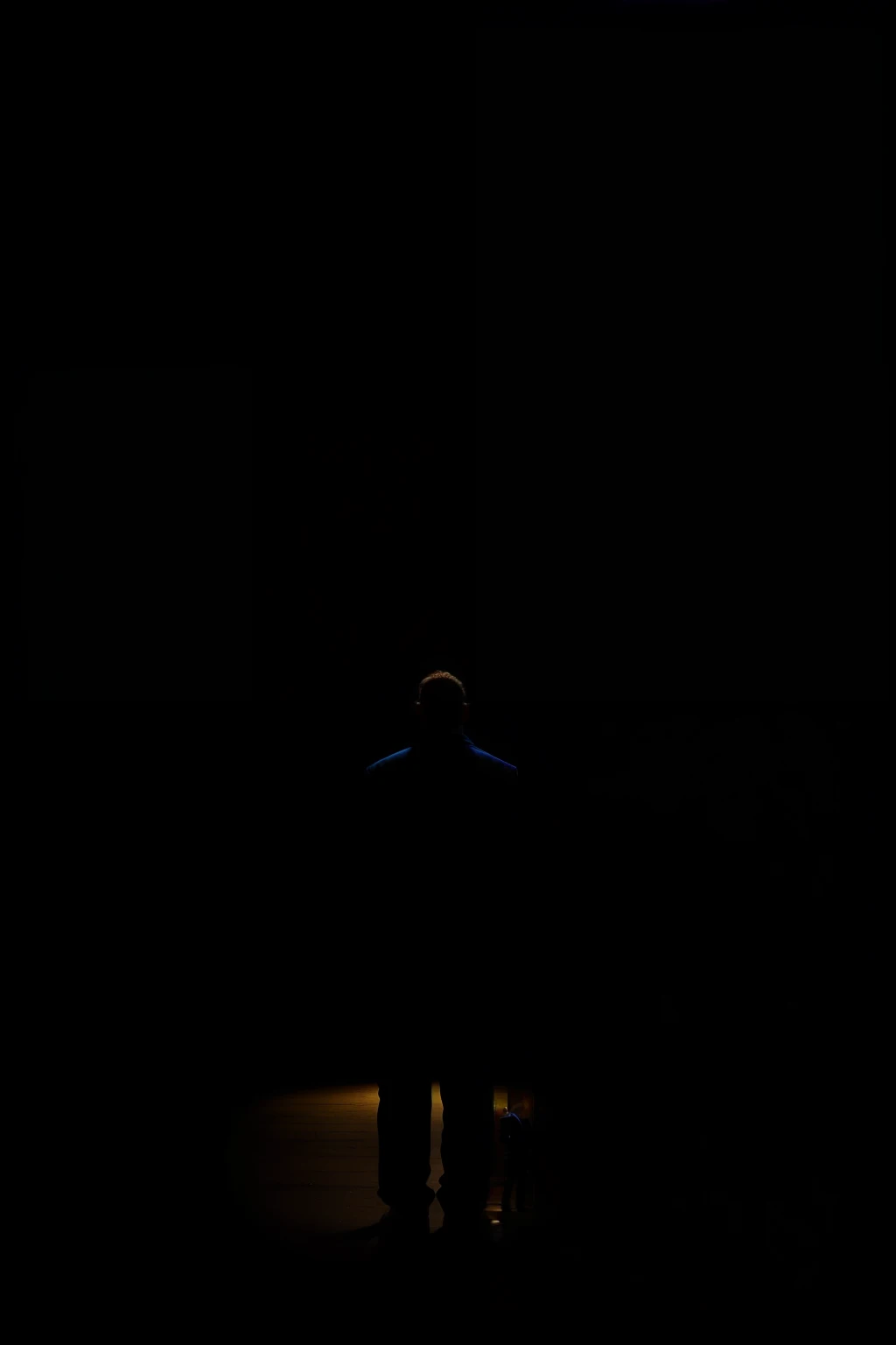 Man standing powerfully in front of a much more powerful God