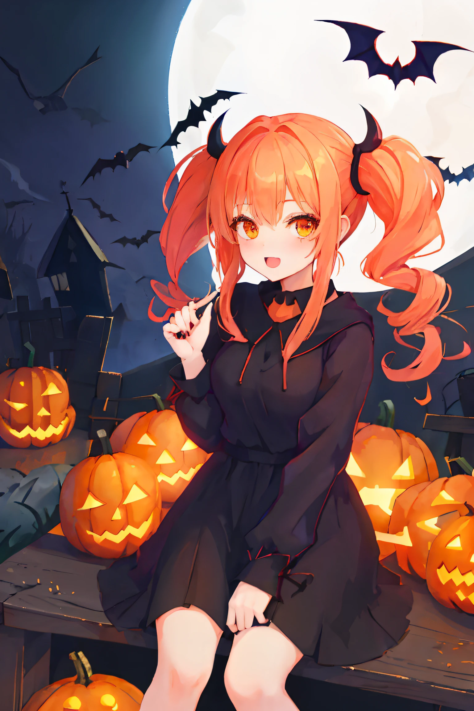 1girll，borgar，pumpkins，the bats