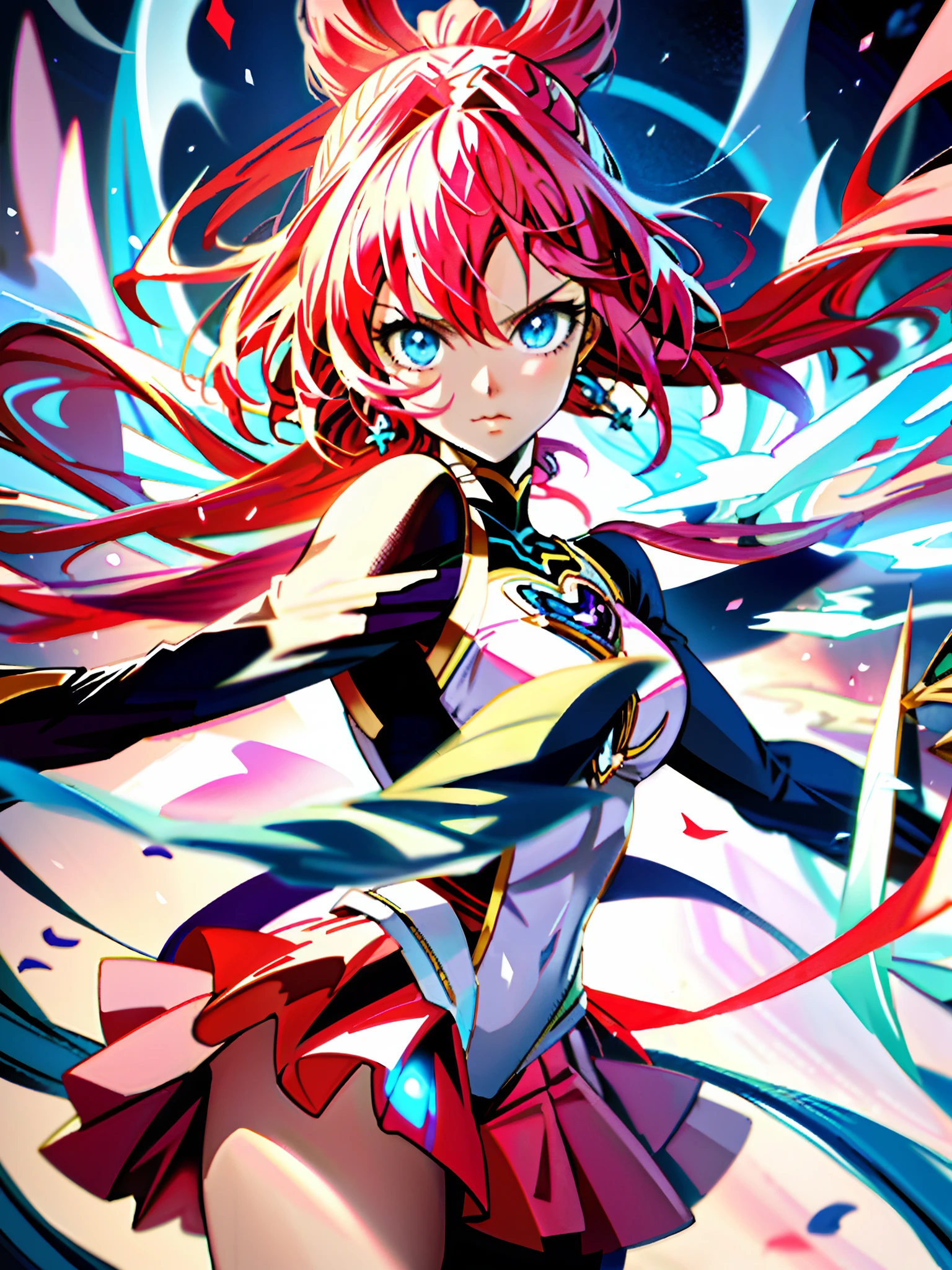 Abstract style anime art of a magical girl, 8k, stunning intricate details, by artgerm