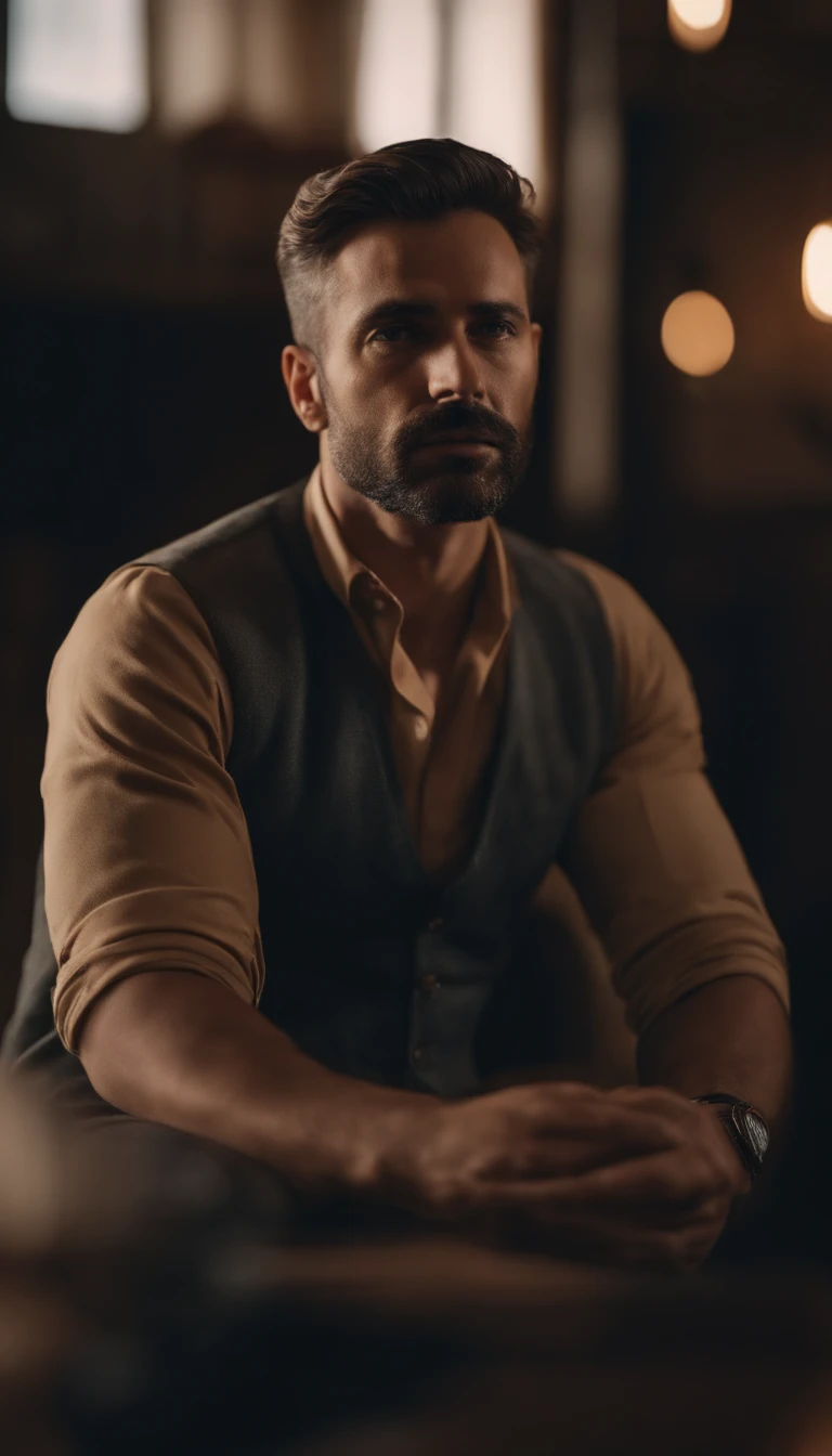Retrato de um homem lindo, Abraham type, Ultrarrealista em 8K