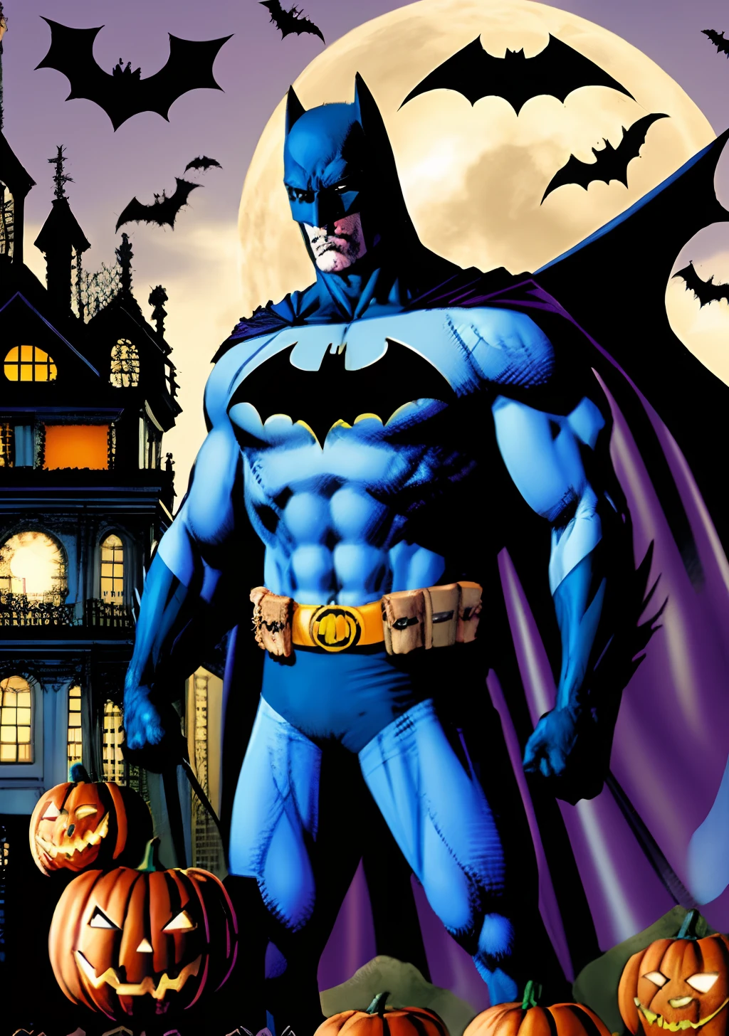 Halloween estilo DC Comics by Jim lee, Batman na festa do Halloween