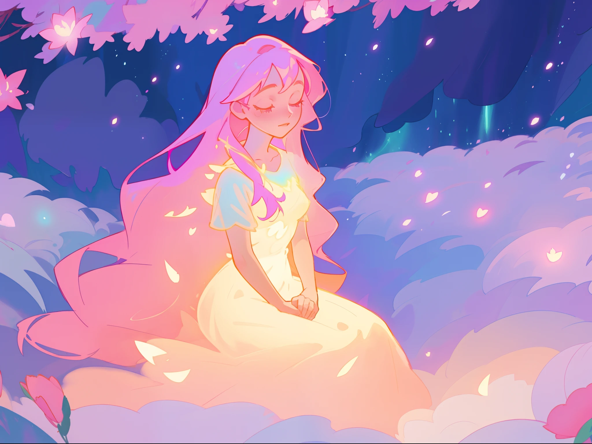 score_9, score_8_up, score_7_up, BREAK, 1girl, solo, breasts, Starfire\(dc\), orange skin, thighs, outdoors, daytime sky, day, wariza sleeping under a tree,<lora:TomacoSunderlandXLLocon:1>