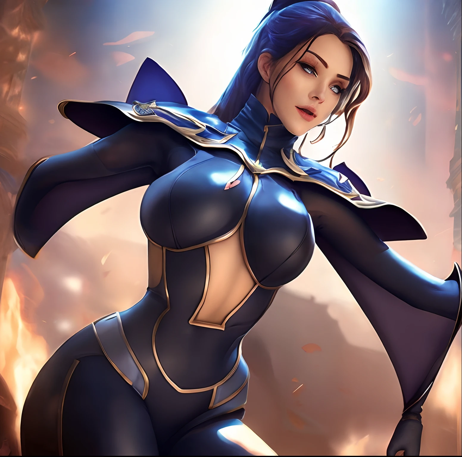 Highly detailed RAW color photography, beautiful young girl, dynamic pose, (wide hips), (detailed skin), (detailed lips), (detailed eyes), (space: 1.4), (necropolis: 1.1), (sci-fi setting) (detailed face), (figures), detailed eyes, chromatic aberration, depth of field, soft lighting, masterpiece, best quality, intricate, (highlight: 0.7), (bloom: 0.7), particle effects, ray tracing, tone map, high detail, concept art, smooth, sharp focus, dramatic lighting, highly detailed graphics, cinematic, hyper-realistic painting, trends on Artstation, 8K, incredible shadows, realism (highly detailed background: 1.2), midjourney art