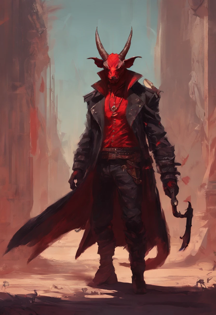 Red skinned devil three fingers prehensile tail gunslinger azazel stylish
