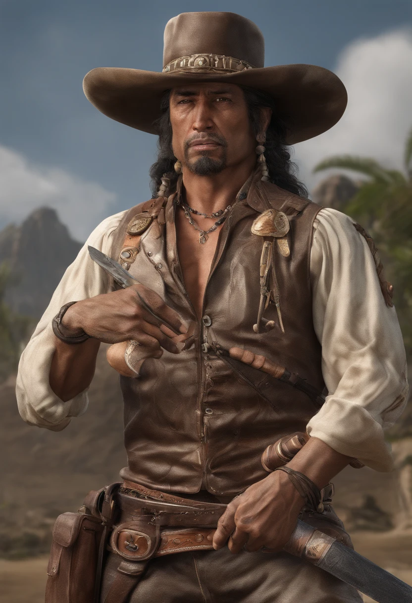 brasileiro, nativo gaucho, Hook, velho , Wide pants , cinta larga, bota de couro, espada