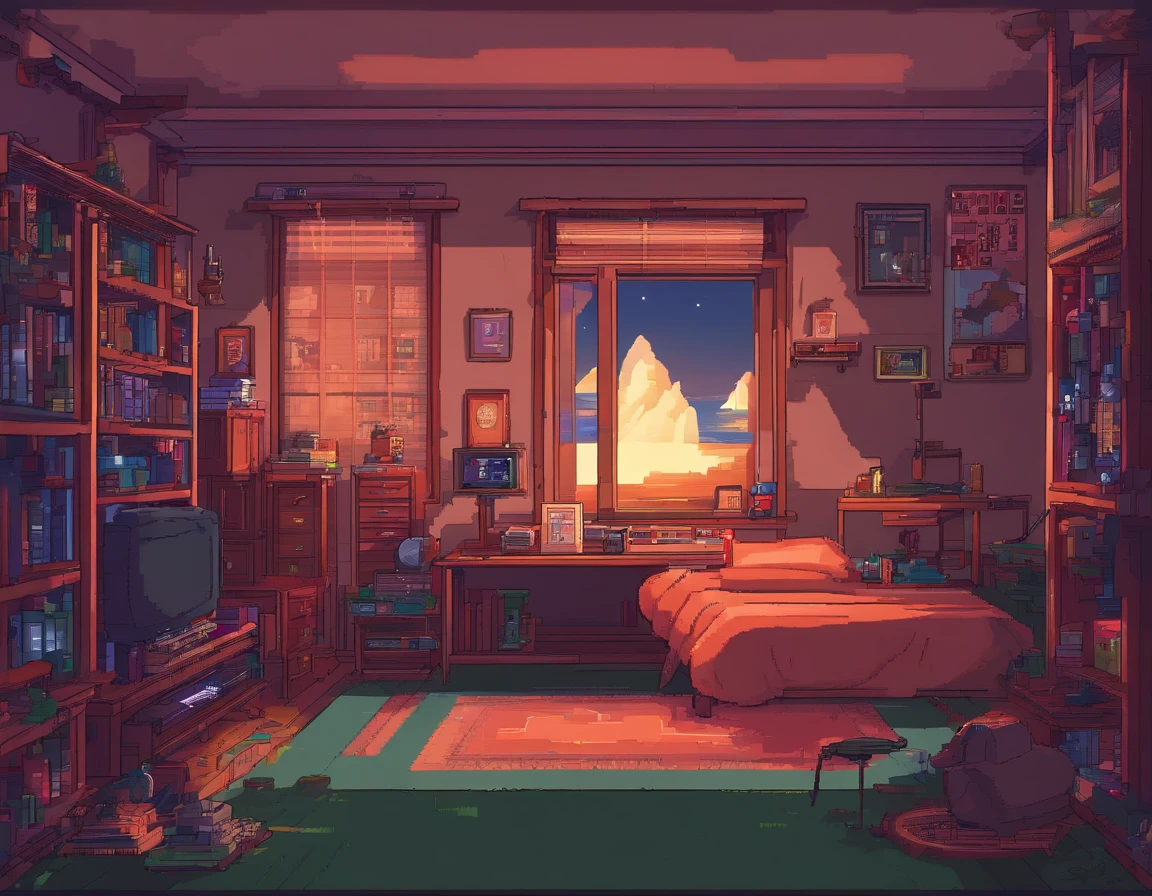 uarto mal iluminado, Quarto escuro, Quarto em Studio Ghibli, sala com pouca luz, quarto escuro, quarto fotorrealista, cena de pesadelo hiperrealista, pintura de um quarto, Quarto mal iluminado, fundo do quarto pessoal, dentro de um quarto, ghostly teenage room, arte conceitual escura fotorrealista, janela de noite, quarto mais moderno, computador gamer em cima da mesa