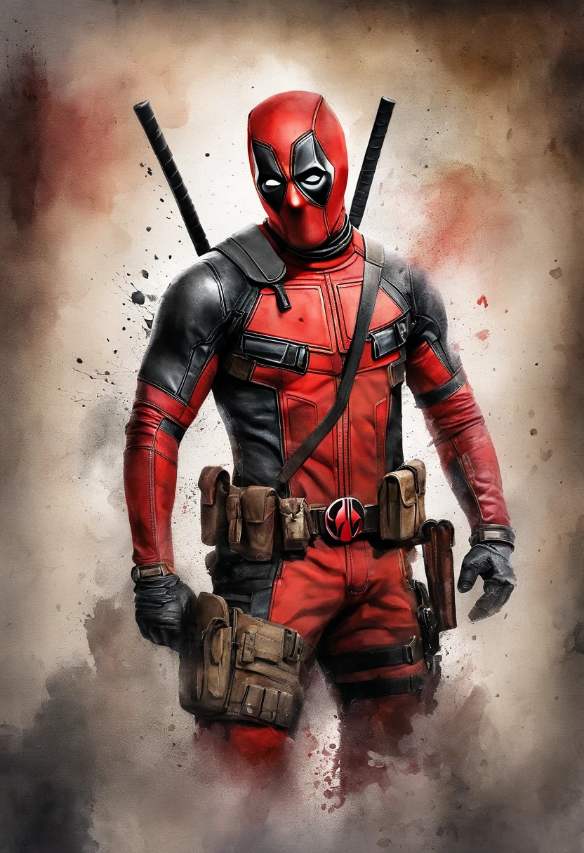 foto do dead pool da Marvel do lado de fora da cidade 17, chuvoso, rtx, octano, irreal