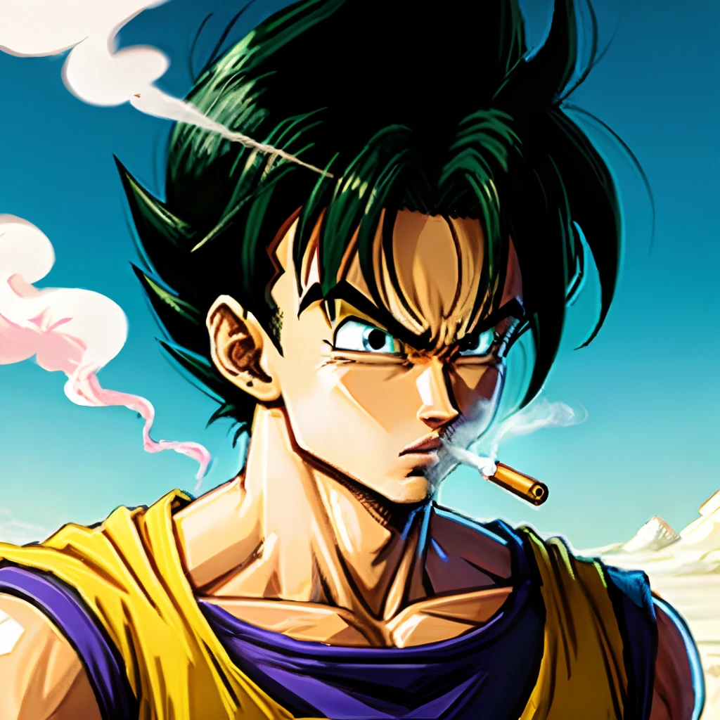 Cool cartoon dbz gohan smoking