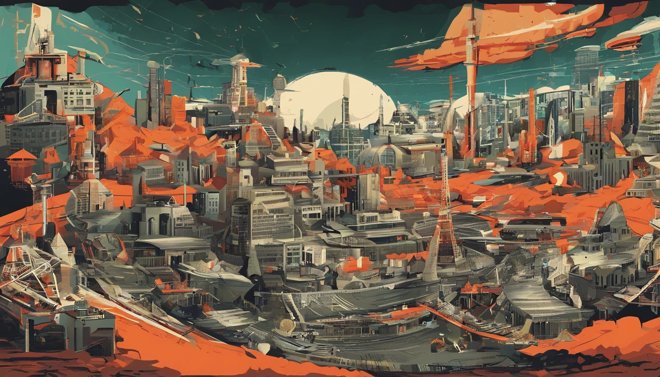 # Mind Map: Desolate Post-Apocalyptic Landscape
## Description
## Elements
- Desolate landscape
- Crumbling cities
- Scorched earth
- Foreboding sky
- Ruins of human civilization
- Nature reclaiming the land
- Subtle details hinting at causes
- Sense of despair
- Glimmer of hope or resilience
## Causes of the Apocalypse
- Environmental disaster
- War
- Catastrophic event from space
## Emotions
- Fear
- Awe
- Contemplation
- Fragility of our world
- Consequences of our actions