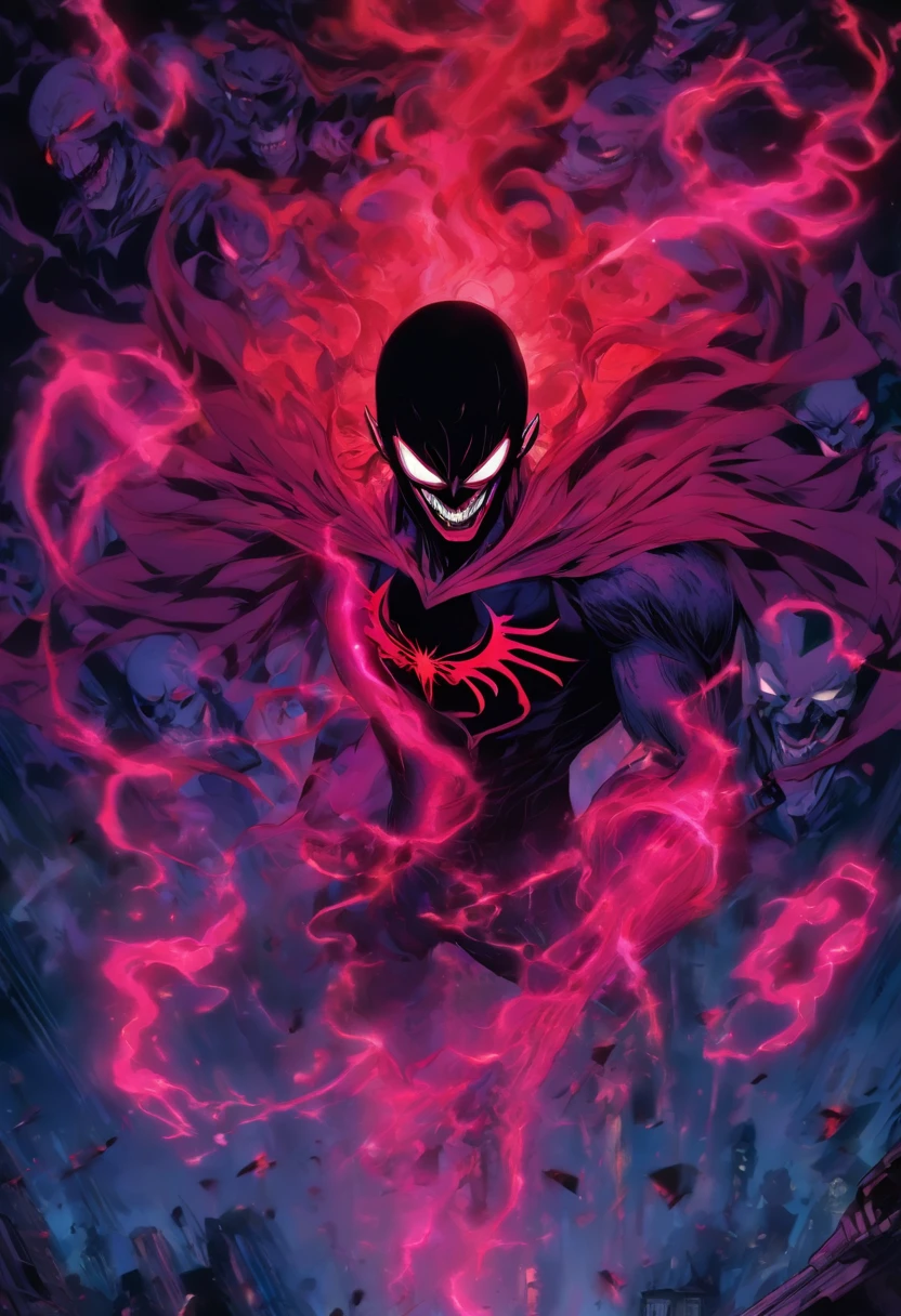 Um vampiro desnudando suas presas enquanto era queimado pelo sol, quadrinhos da marvel, mind-blowing illusions, vampirecore, flawless line work, made of mist, quadrinhos, selvagem e ousado, Tiro em 70mm, ouro escuro e vermelho, Figurinos detalhados, Chiaroscuro's Domain, creepypasta, corpo inteiro intenso, Concedido