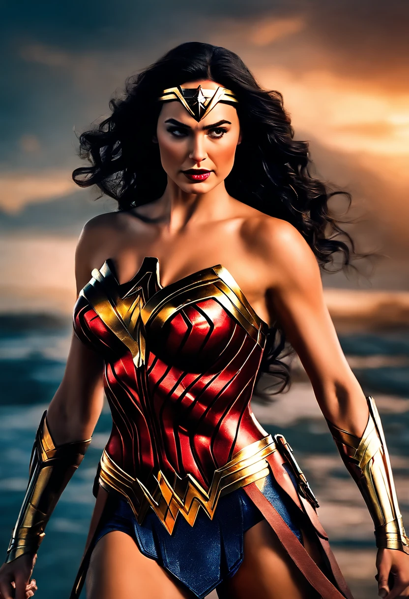 (masterpiece, best quality:1.2), 1girl, solo Mandy Moore as Wonder Woman in lingerie