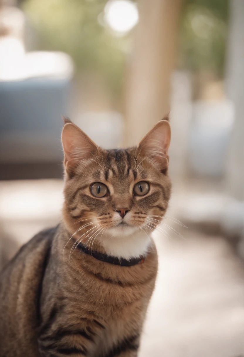 realista, uma mala de viagens aberta com um gato sobre as roupas