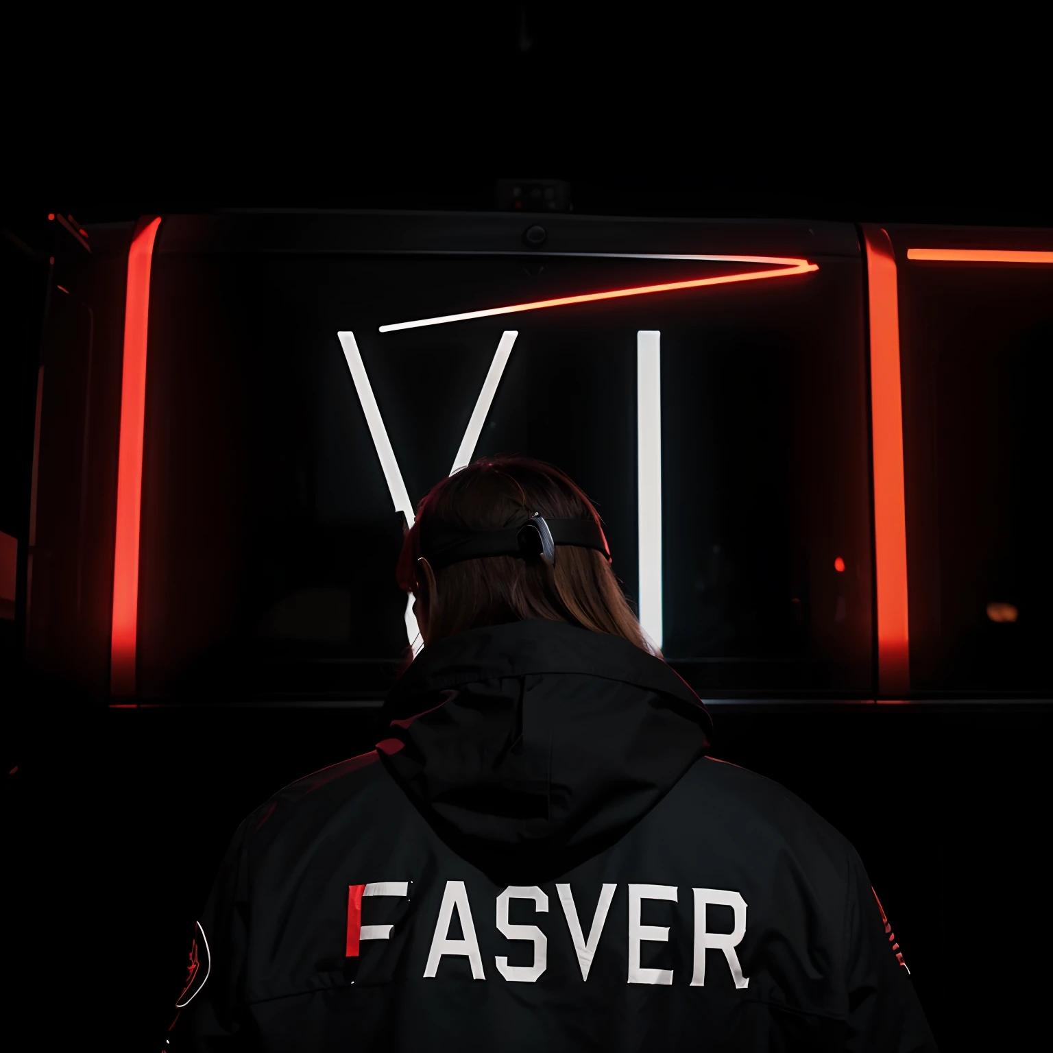a profile picture with a completely black background except for flashy, eye catching lettering that says “RV”