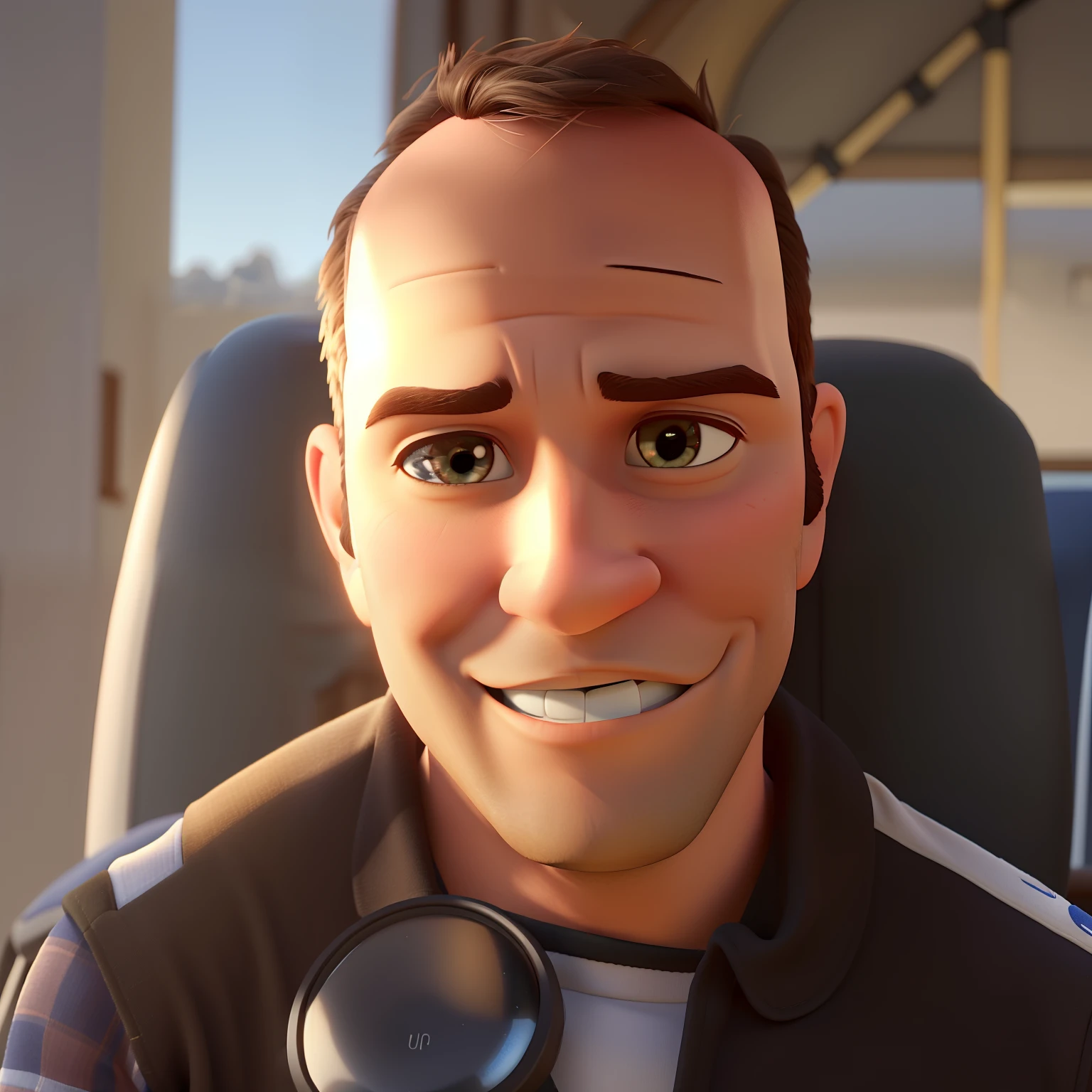 Um homem pardo estilo Disney Pixar, alta qualidade, melhor qualidade