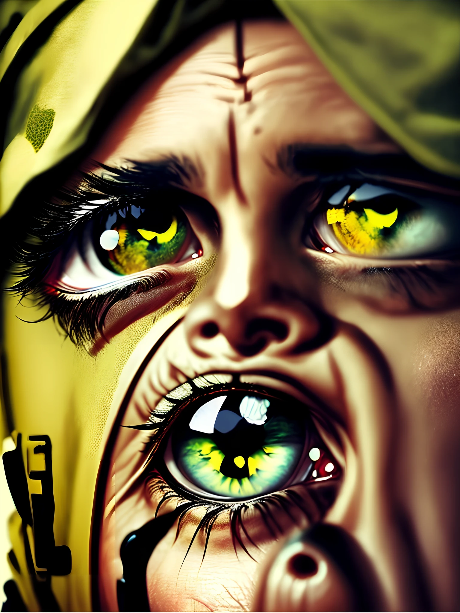 Evil israeli soldier looking into your eyes