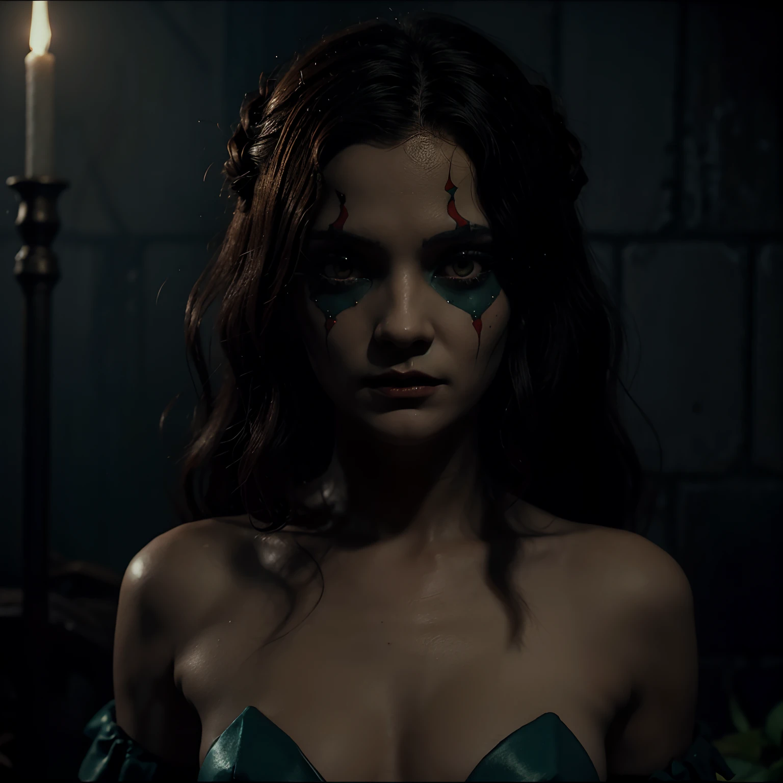 Naiad from Identity V created in a 90’s horror movie style