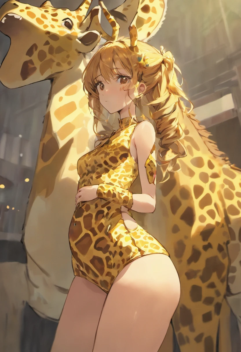 Giraffe girl,  bbwchan,  furry,  big belly, tall, female giraffe