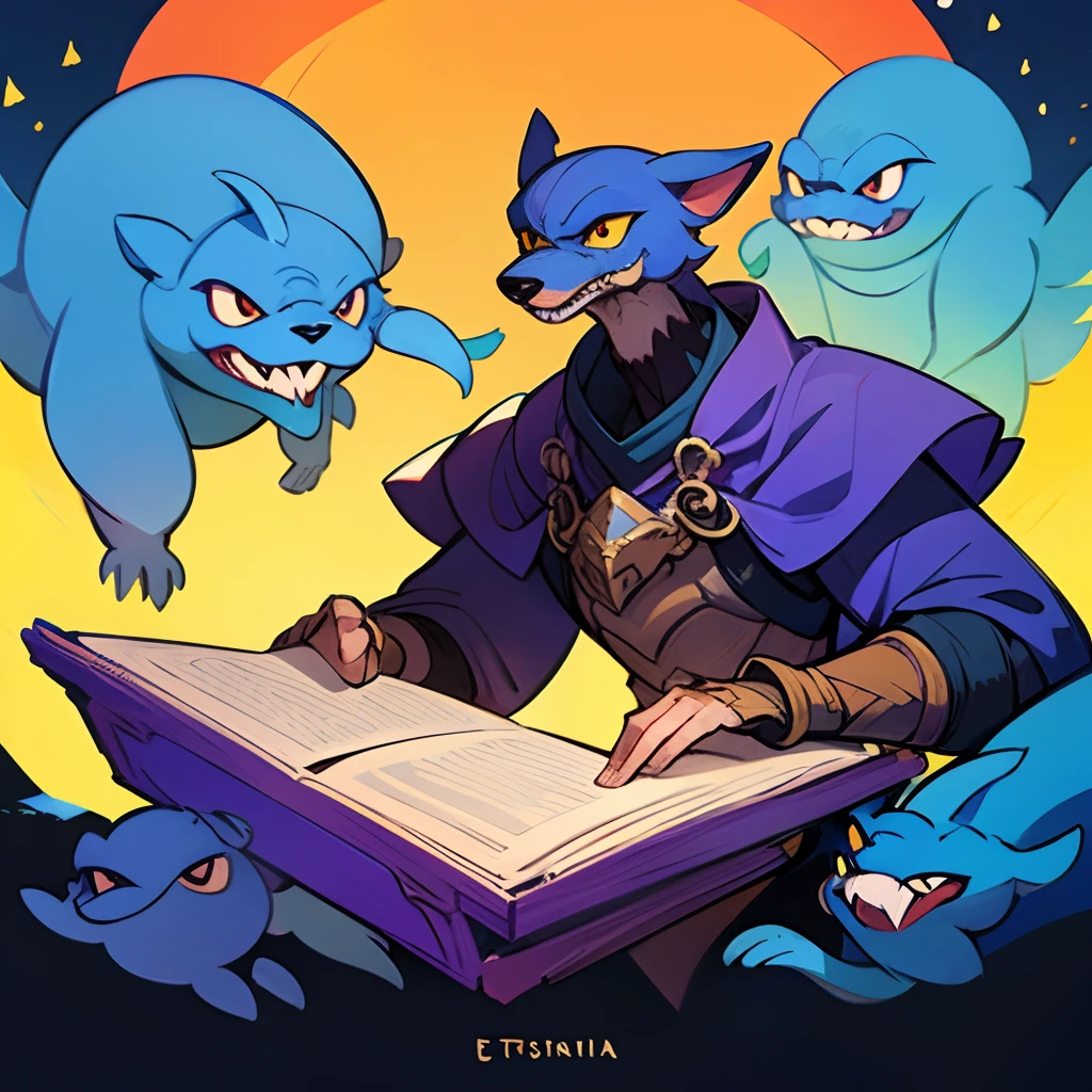 "A fantastic animal", "estilo fantasia, rpg, terro"