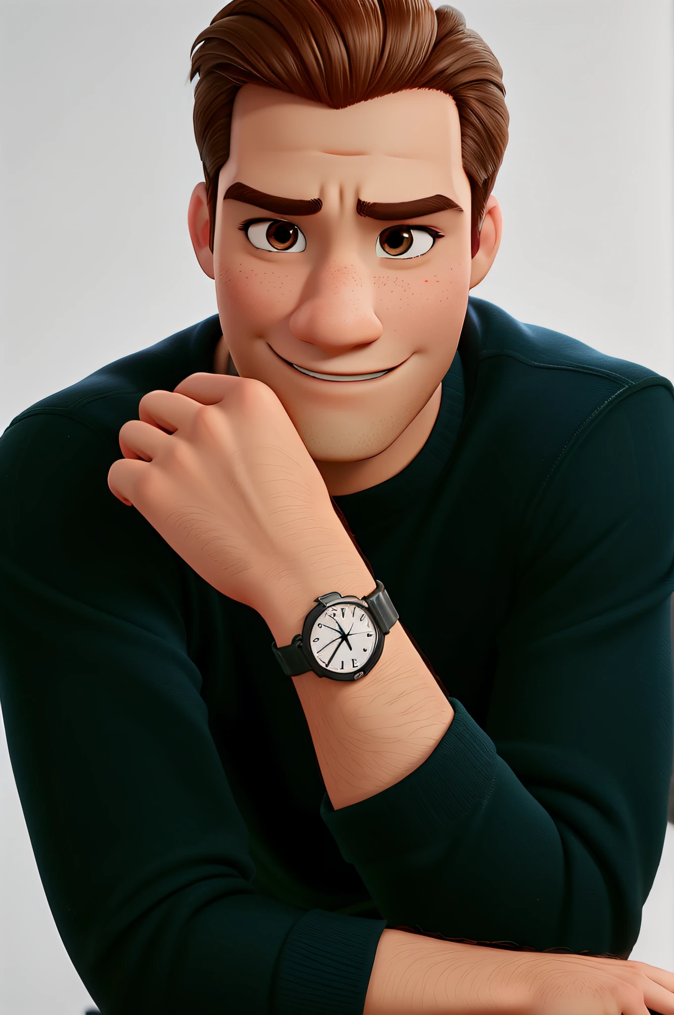 Um vhomem moreno estilo disney pixar, alta qualidade, melhor qualidade