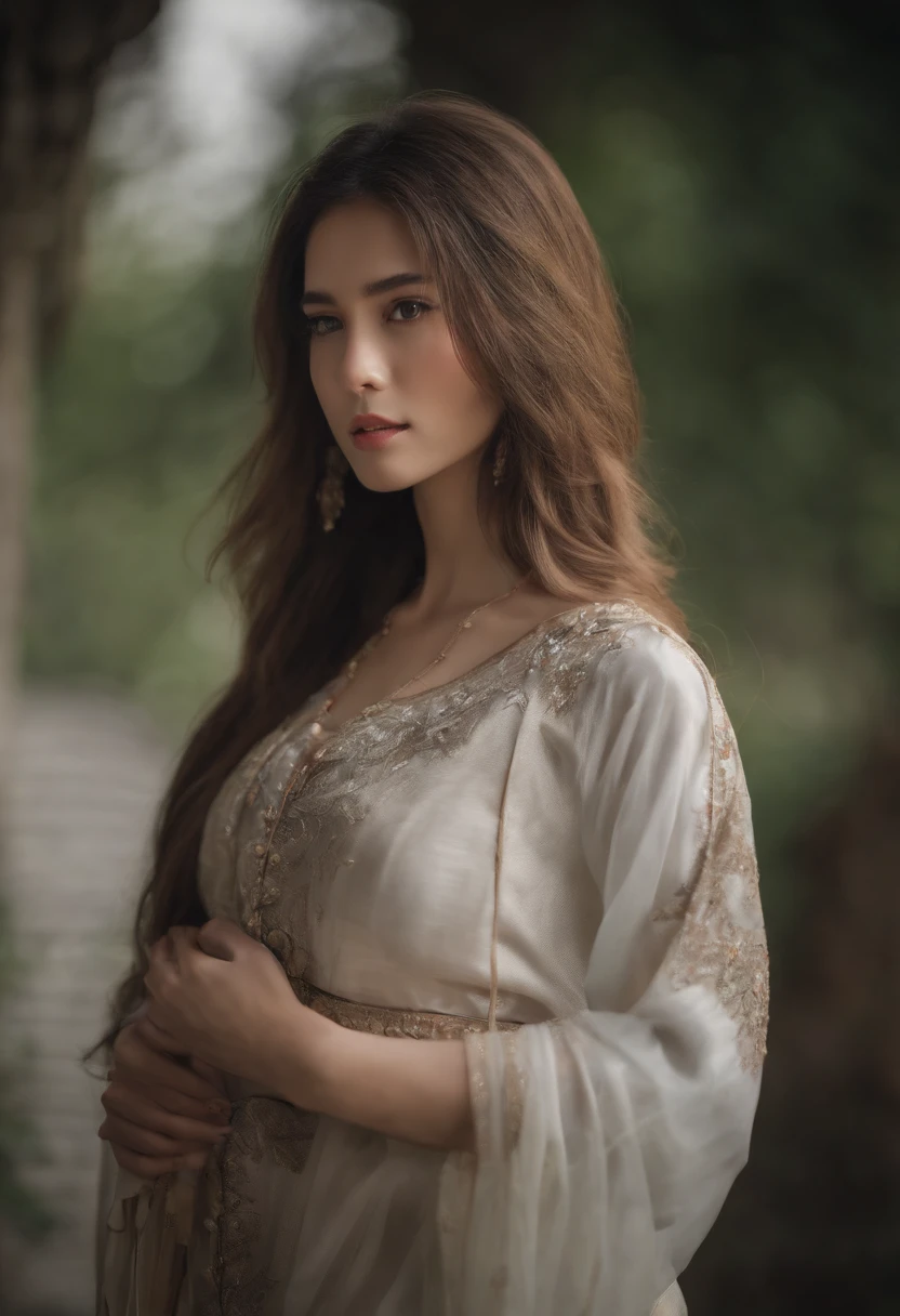 Masterpiece, Best, Night, full moon, 1 female, Mature woman, Chinese style, Ancient China, sister, Royal Sister, Cold face, Expressionless, Silver white long haired woman, Light pink lips, calm, Intellectual, Three bangs, With gray eyes, assassins, Long sword, swordsman, Fighting, Street view, Facial details,Beautiful woman, Long hair, Brown hair, Large breasts, Blue eyes, White shirt, Hot pants,Beautiful ass