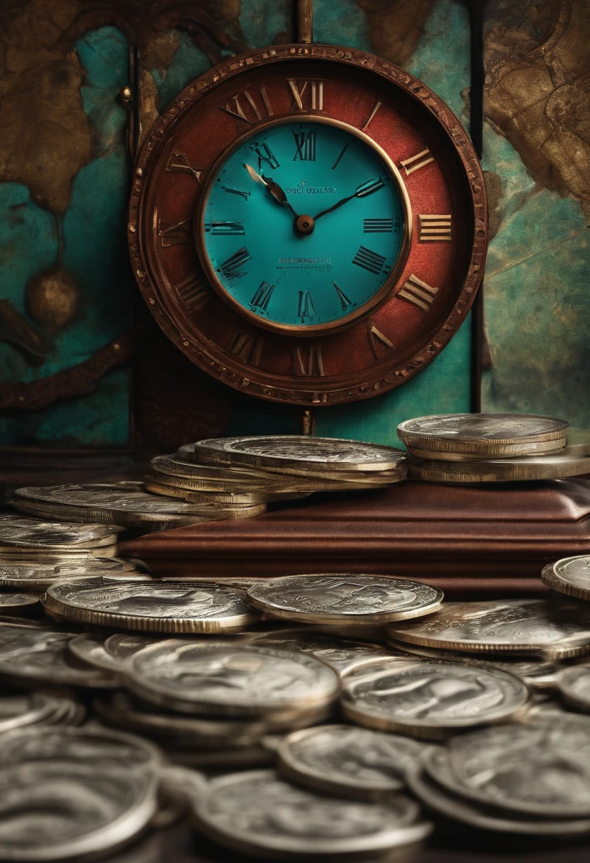 Time is money,imagem de um relogio com dinheiro