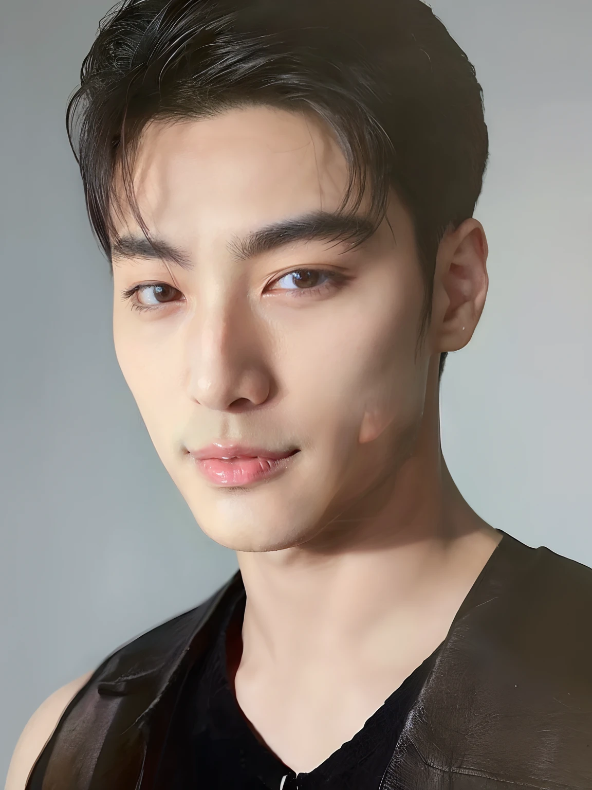 Arafed asian man wearing a black vest and a black shirt, Cai Xukun, Hsiao-ron, Jinyoung Shin, Wan adorable cara coreana, Hyung Tae, Yanjun Chengt, Hong June Hyung, Heise Jinyao, Yan, Hombre surcoreano, Retrato de Kpop Idol, diez Lee, Shin Jeongho, inspirado por Bian Shoumin
