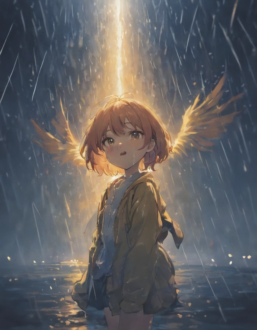 girl,under rain,Taken out of the heart by the devil from behind