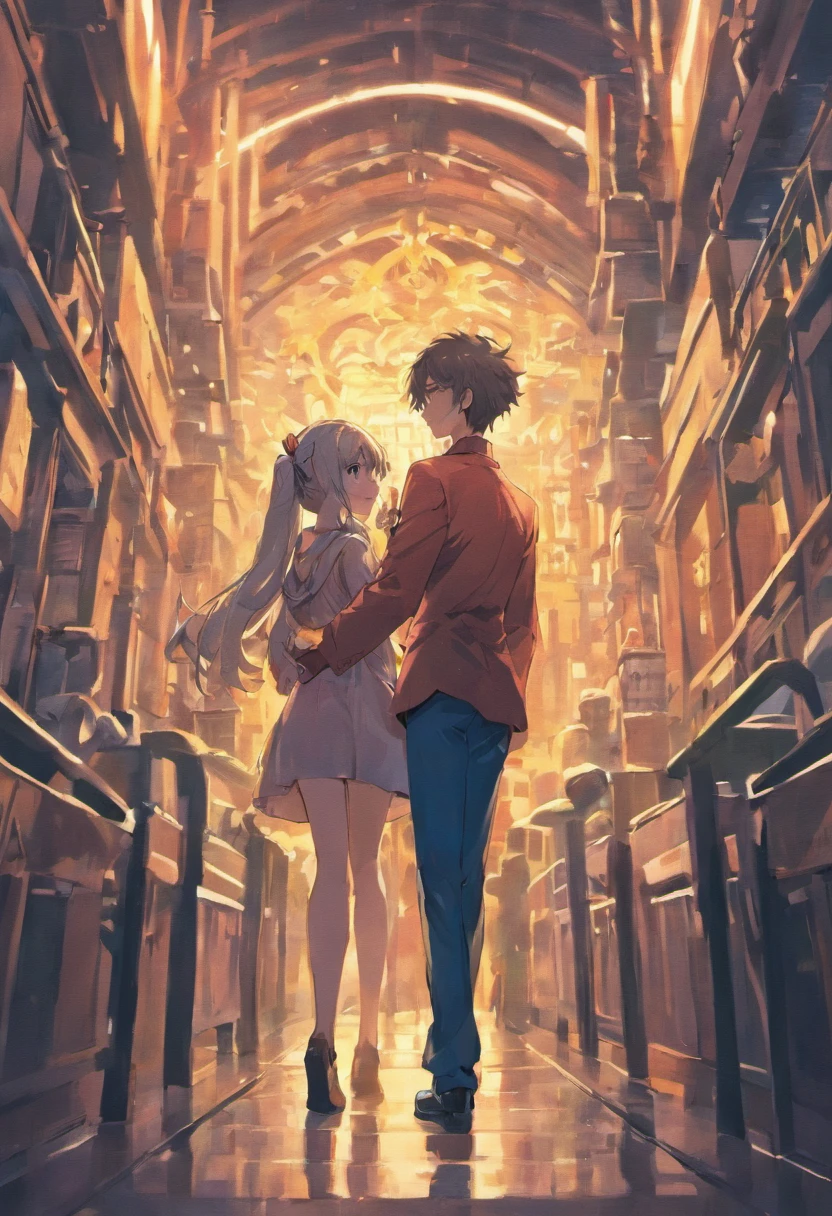 There is a height difference2a person、A man puts his hand on his shoulder、girl with