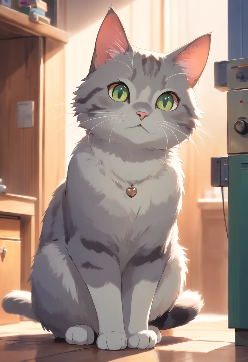 "Generate ultra-high definition images of chic cats, Gray cat in sweatshirt. Use advanced macro photography techniques、Highlights the intricate details of the cat's coat, mustache, And expressive eyes.

Place the camera at the level of the peephole, Create an intimate connection between the audience and the cat subject. Large aperture，Achieves a shallow depth of field, Make the cat stand out clearly against a slightly blurred background.

Improve lighting to emphasize the texture and contours of the cat's body, In software, Remove coarse shadows、, cosy atmosphere.

Scratching a cat in a relaxed position, But balanced, Show flexibility and elegance. Try to capture the moment of natural movement, Stretching, Pubic hair beauty, etc., Convey realism.

Implement post-processing techniques to improve image clarity, Contrasty, and color balance, Protect every aspect, From the intricate patterns of cats to their intense gazes, Rendered in stunning detail.

Finally, convey the gentle beauty and innate grace of cats,,, Capture fleeting moments，Celebrating the uniqueness of cat curiosity and balance."