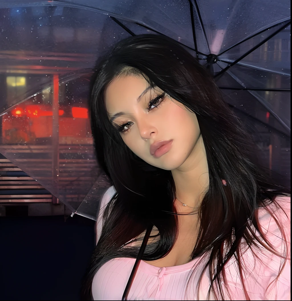 There's a woman holding an umbrella in the rain, jennie blackpink, ava max, com cabelos longos e olhos penetrantes, Retrato de Jossi de Blackpink, Chovendo, Retrato Sophie Mudd, Violeta Myers, foto de uma mulher bonita, imagem vazada, linda Delphine, foto de perfil, Xision Wu, Kylie Jenner, Beautiful image, com cabelos longos ( qualidade 8k )