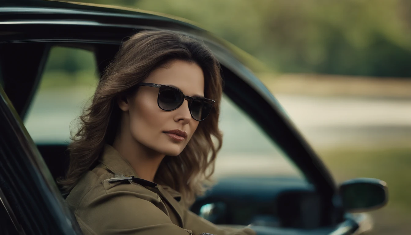 mulher soldado 25 anos de idade, cabelos brancos, futuristic glasses, High definition, high resolution, 4k, cinemactic,