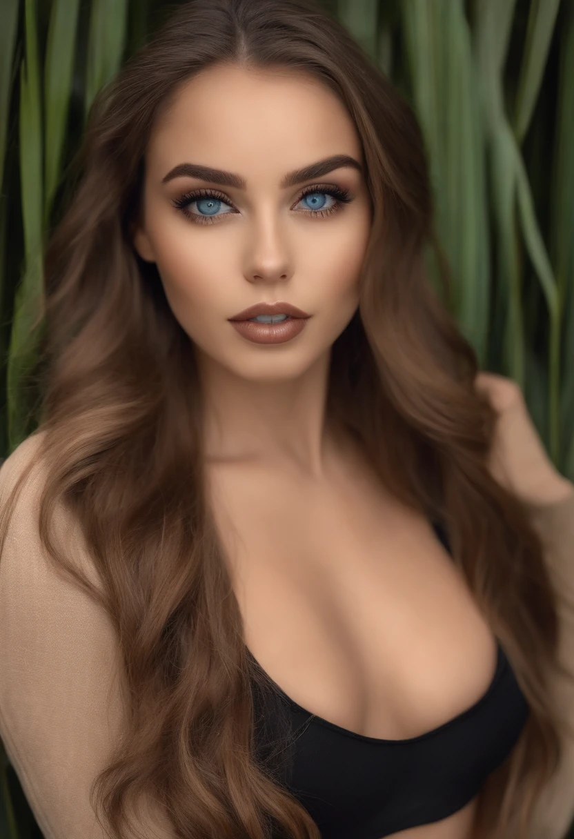 Arafed mujer completamente , Chica sexy con ojos azules, ultra realista, meticulosamente detallado, Retrato Sophie Mudd, cabello rubio y ojos grandes, selfie de una mujer joven, Camera eyes, Violeta Myers, Sin maquillaje, Maquillaje natural, staring directly into camera, Cara con Artgram, Maquillaje sutil, Gran foto de todo el cuerpo arrodillado en la cama, caderas grandes, Busto muy grande, in the room, Vestido con ropa deportiva
