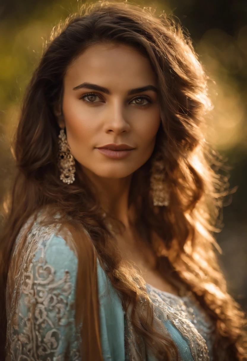 (Mujer mexicana,Sexy little outfit),(hermosos ojos detallados,labios sensuales,cabello rizado),(colores vibrantes,textura rica),(オイル),(Fondo delicioso),Flores danzantes,mariposas flotantes,alien plants,Sunlit garden,(La mejor calidad,4k,Altas Resoluciones),(realista,fotorrealista),(Warm color scheme),(Suave, warm lighting), mujer sosteniendo cuadro blanco