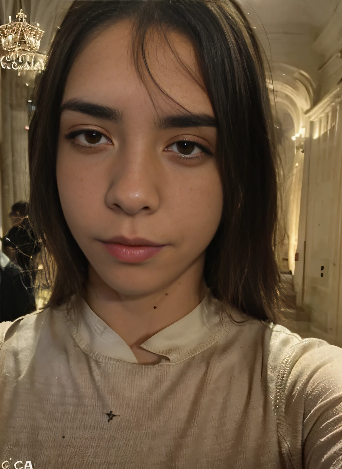 (fotorrealista:1.4),8k,(Obra maestra), La mejor calidad, highest qualityr, (Cara detallada:1.5),Texto original en,Altas Resoluciones, Obra maestra sin igual, 8K ultra realista, Ilustraciones perfectas, ((Figura femenina perfecta)), cintura estrecha, caderona, Piel detallada, epiCRealismo, fcRetrato, una persona parada en frente de una camara