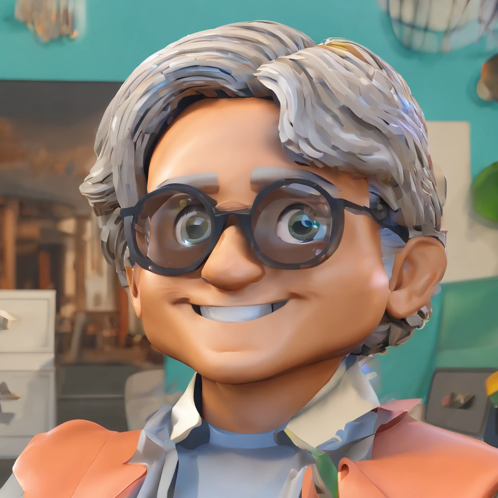 Crie um avatar chibi do @pastor_isaac_silva,Destaque seu rosto,Ao mesmo tempo,, Elements are expertly incorporated to represent artificial intelligence. Maintain Einstein's key facial features, Like your characteristic hairstyle and glasses, But infuse it with subtle artificial intelligence hints, dando-lhe um cocar futurista, Like a cute AI headset or glasses with a digital screen,Displays advanced algorithms. The goal was to create an Einstein chibi with a recognizable face,Ao mesmo tempo,, suggests a connection to AI technology.