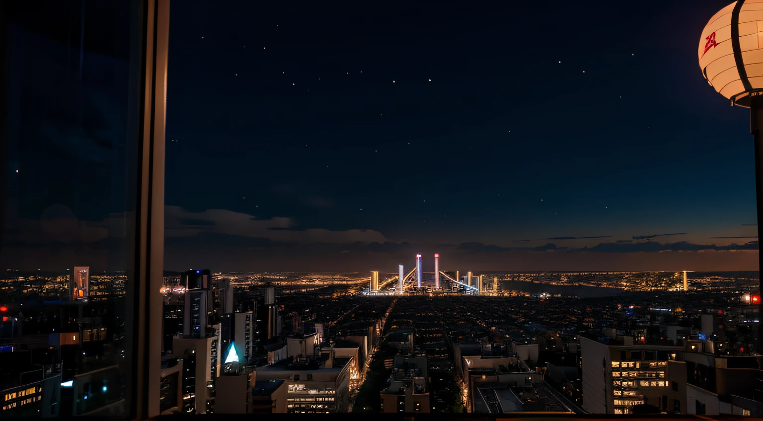 anime style night city no body on the pictures