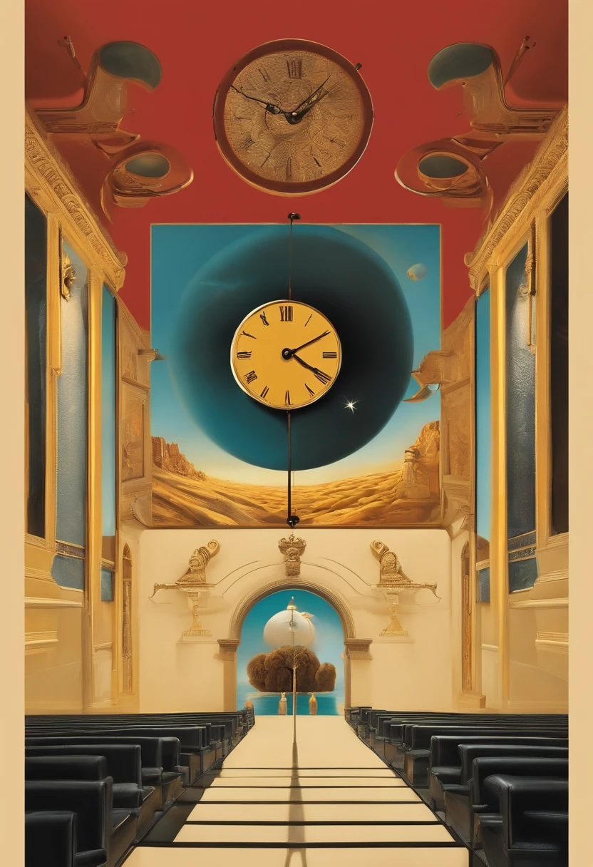 recreate Salvador Dalí's cuandro: The Persistence of Memory, Changing clocks by futuristic switches