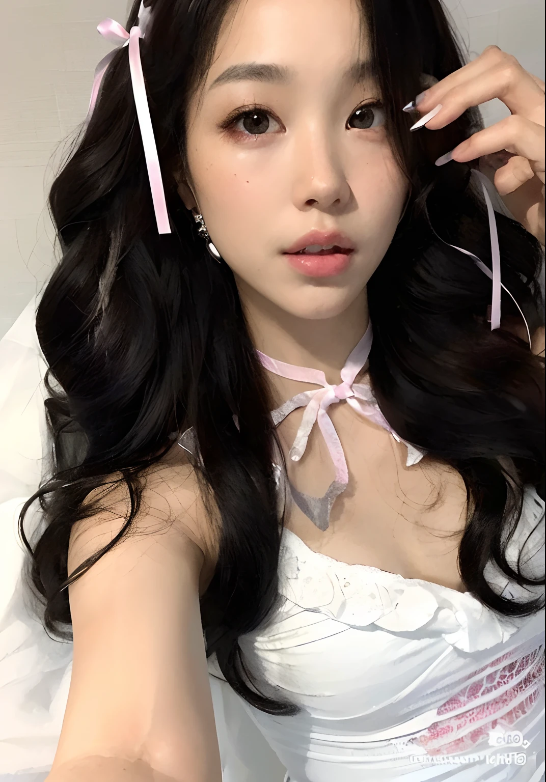 (((Medium hair))), best qualtiy, 8K, hdr, A high resolution, absurderes:1.2, blur backgroun, Background bokeh:1.2, photography of, (RAW photo:1.2), (真实感:1.4), (Masterpiece:1.3), (complexdetails:1.2), 1girll, 独奏, japanaese girl, delicated, Beautiful detailed, (Detailed eyes), (Detailed facial features), Bigboobs, (((Large breasts))), Skin Firm, (Looking_at_peeping at the viewer), From_Front, (being thin),(best qualtiy:1.4),(超A high resolution:1.2),cinematic lighitnglamplight,(Extremely detailed illustration),(Gloss on lips,best qualtiy,超A high resolution,depth of fields,Caustics,Extensive illumination,naturalshadow,85mm, f/1.4, iso 200, 1/160s:0.75),1girll, Solo, (((Silk vest))) Smile, ((silk garment,pleatedskirt,Classroom))