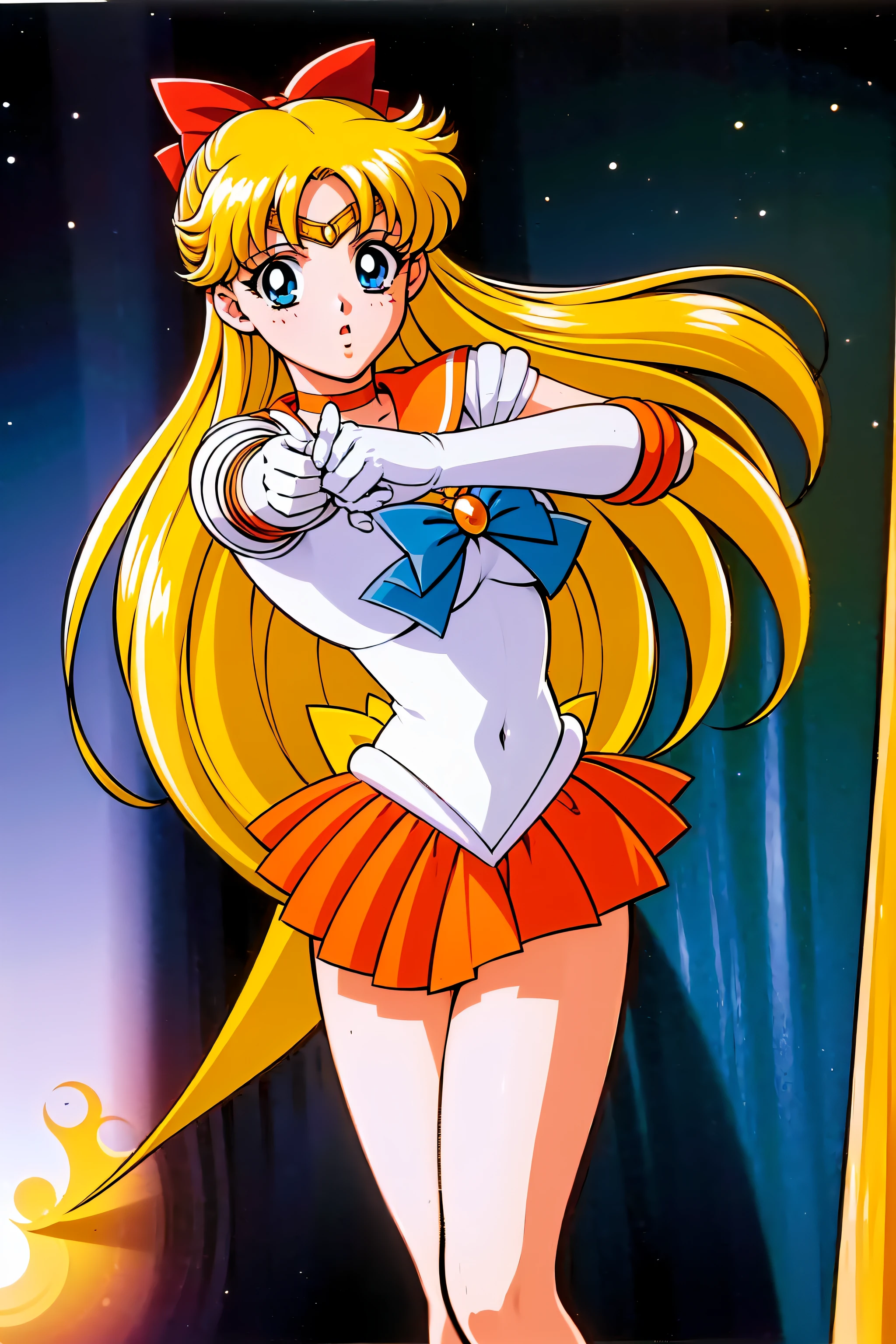 STICKER (Sailor Moon), cosplay, face view, ass view, high heeled boots, show boots, ultra detailed, masterpiece, best quality, sticker with borders, tan skin, ponytail,(sailor moon costume), blue eyes, blonde hair, long hair, smile, nsfw, big breasts, thigh highs, panties, wide hips, short, solo, full cleavage, full body portrait, model pose, show all, wide angle view, multiple, see thru nipple