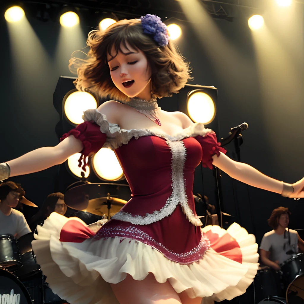 Beautiful woman dancing motorama songs