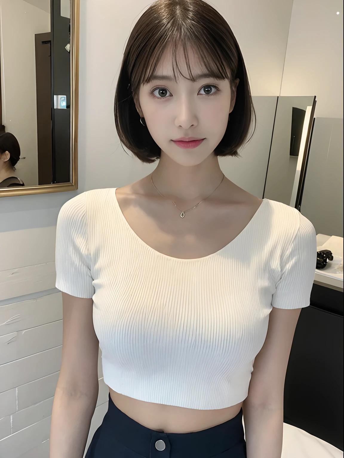 Playing piano, ((best quality, 8k, masterpiece: 1.3)), focus: 1.2, perfect body beauty: 1.4, buttocks: 1.2, ((layered haircut: 1.2)), (dark street: 1.3), (highly detailed face and skin texture: 1.3), full body, delicate eyes, double eyelids, whitened skin, (hairstyle casual, no big breasts: 1.2), (short skirt: 1.6)
