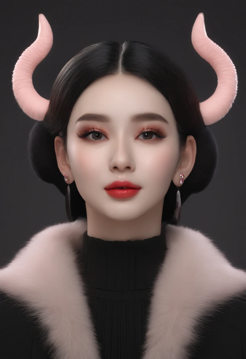 black hair, hair bobbles, wince, longeyelashes, solid circle eyes, fake animal ears, light smile, ear blush, fang, Surrealism, drop shadow, anaglyph, stereogram, tachi-e, pov, atmospheric perspective, 8k, super detail, ccurate, best quality