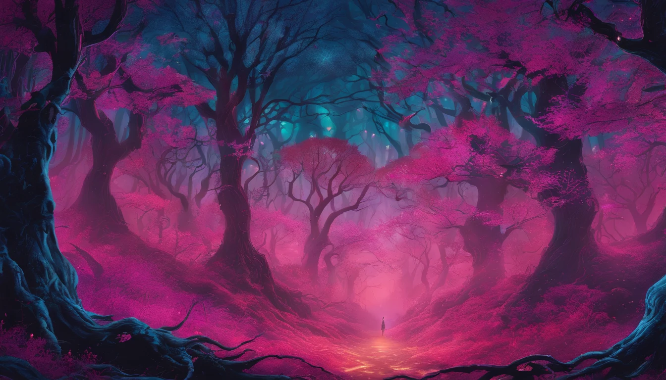 (a blue-haired demon woman,spells:1.1,glowing:1.1)(illustration)(best quality,ultra-detailed,realistic:1.37),demonic witch(demonic:1.1)(magic:1.1)(forest)(dark and mysterious,ominous atmosphere),casting powerful spells,creating magical energy(magic:1.1),vibrant pink hair(swirling pink hair)(flowing pink hair),horns(devil horns:1.1),piercing red eyes,enchanted scepter(magical scepter),elaborate dark robe,glowing magical sigils,fiery embers swirling(magical embers:1.1)(glowing embers),magical aura(glowing aura),eerie shadows,otherworldly presence(presence),sinister smile,nightfall in the background(dark night:1.1)(moonlit forest),lush and dense foliage(twisted trees)(mystical plants:1.1),mystical particles(swirling particles)(floating particles),ethereal glow(ethereal:1.1)(soft glow),faint moonlight breaking through the trees,haunting and captivating(scary atmosphere),bewitching beauty,wide range of colors(vivid colors)(contrasting colors),mystical realm,impressive details,dynamic composition,mesmerizing artwork,photorealistic style(picasso style),impressive shading and lighting,explosive energy,magical atmosphere(fantasy atmosphere),dreamlike scene